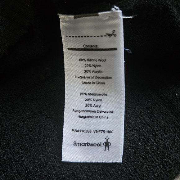 Smartwool Men's Black Wool 1/4 Zip Zip-Up Sweater Medium - Picture 4 of 7